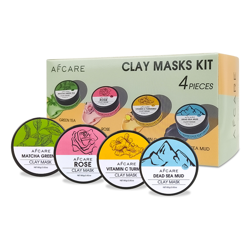 Green Tea Cleansing Clay Mask - 4 Pcs Set Masker Wajah Tanah
