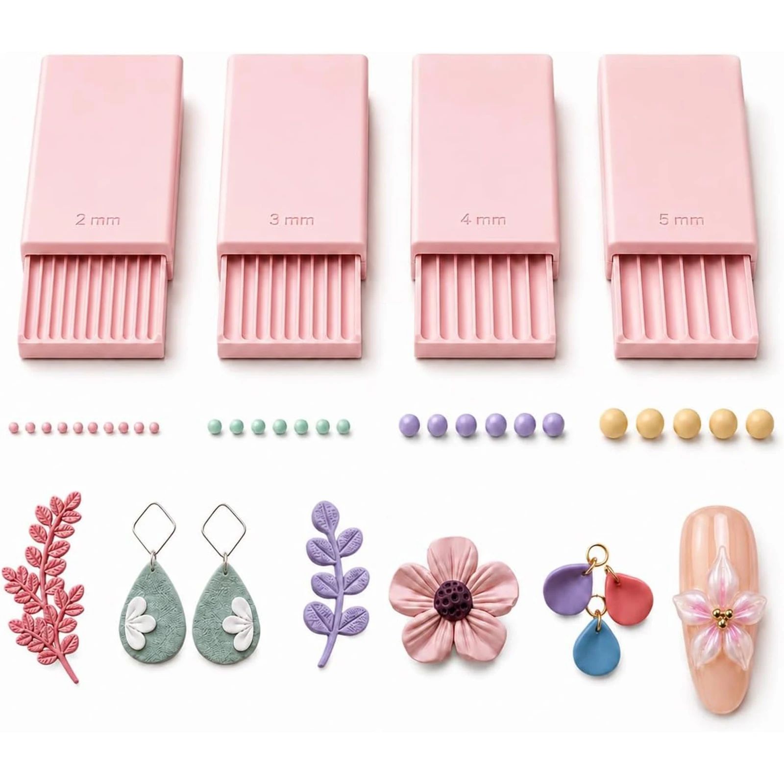 Nail Art - 4PCS Alat Pembuat Bola Gel Tanah