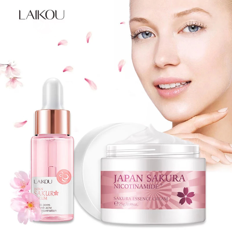 Niacinamide Pore Shrinking Essence - LAIKOU Serum Sakura dan krim wajah