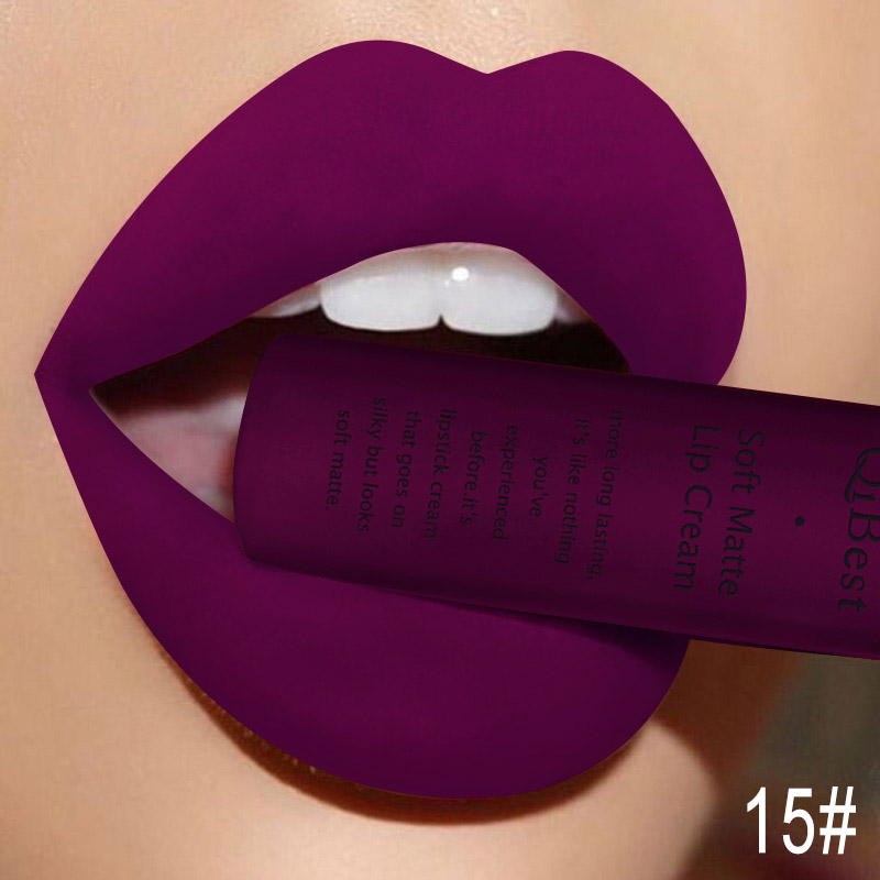Matte Velvet Lip Tint Long Lasting - QIBEST lipstik cair Matte beludru seksi,