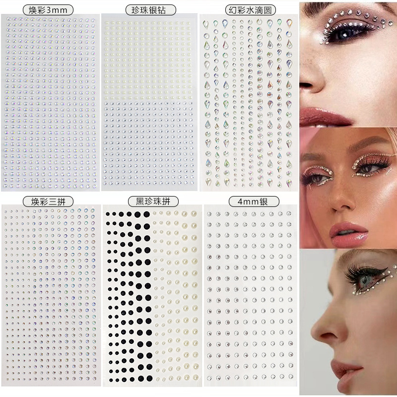 Nail Art - Berlian Imitasi Putih 2mm 3mm 4mm