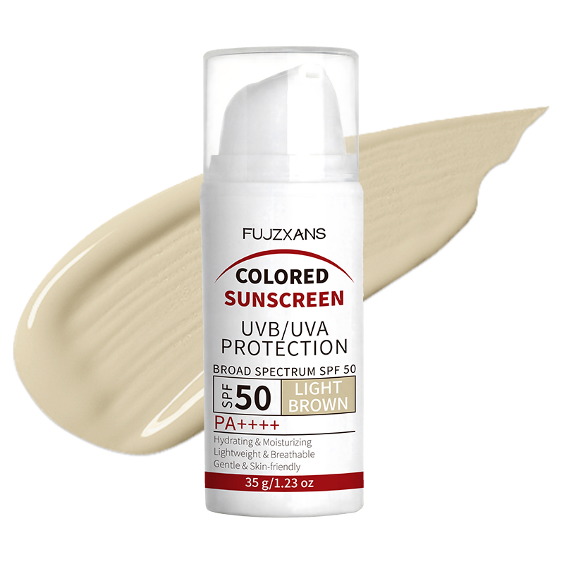 Spf 50 Waterproof Sunscreen - Krim BB Berwarna Cokelat Muda SPF50-Titanium