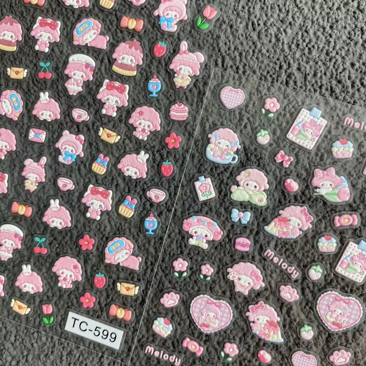 Nail Art - Stiker Seni Kuku Relief Domba Piano