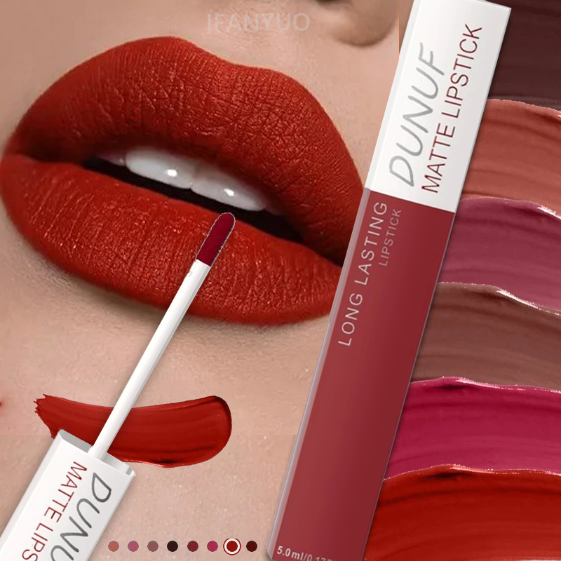 Matte Velvet Lip Tint Long Lasting - Lipstik Matte Anti Lengket di Cangkir