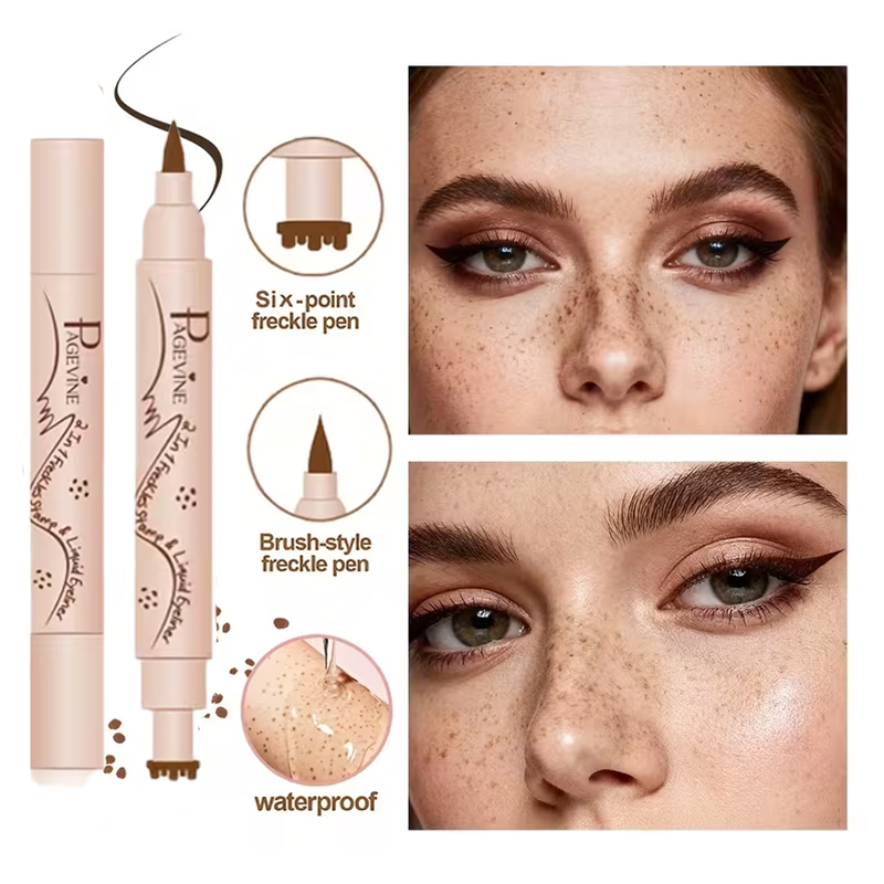 Waterproof Liquid Eyeliner Pen - Pena Stempel Eyeliner 2-in-1 untuk Membuat