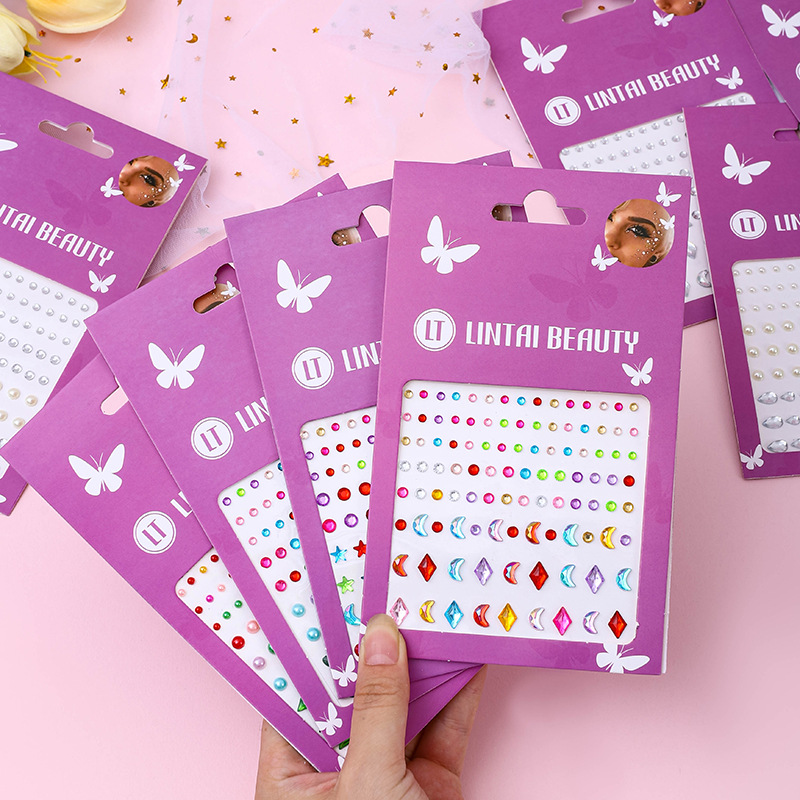 Nail Art - Stiker Permata Wajah Laris Manis, Perekat