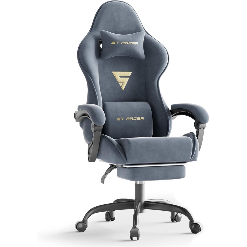Massage - Kursi Gaming Ergonomis dengan Sandaran Kaki