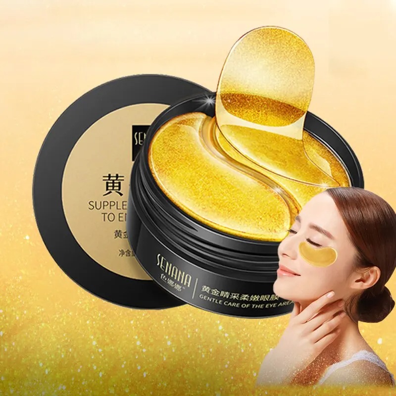 Collagen Under Eye Patches - Masker pelembap wajah emas, 60 buah