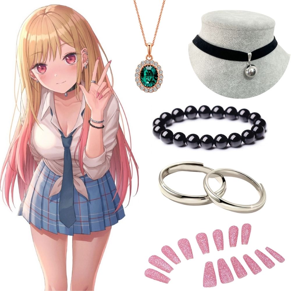 Nail Art - Anting dan Kalung Kitagawa Marin, Aksesoris