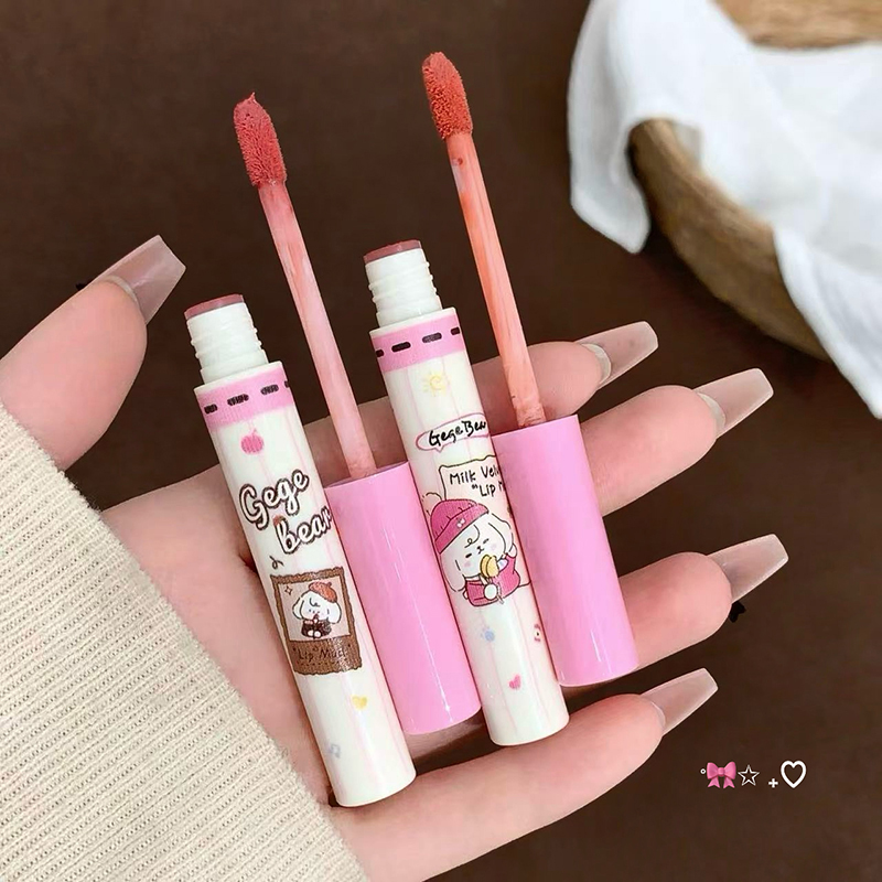 Gege Bear 6PC Velvet Lip Mud S - Matte Velvet Lip Tint Long Lasting ulasan dan harga