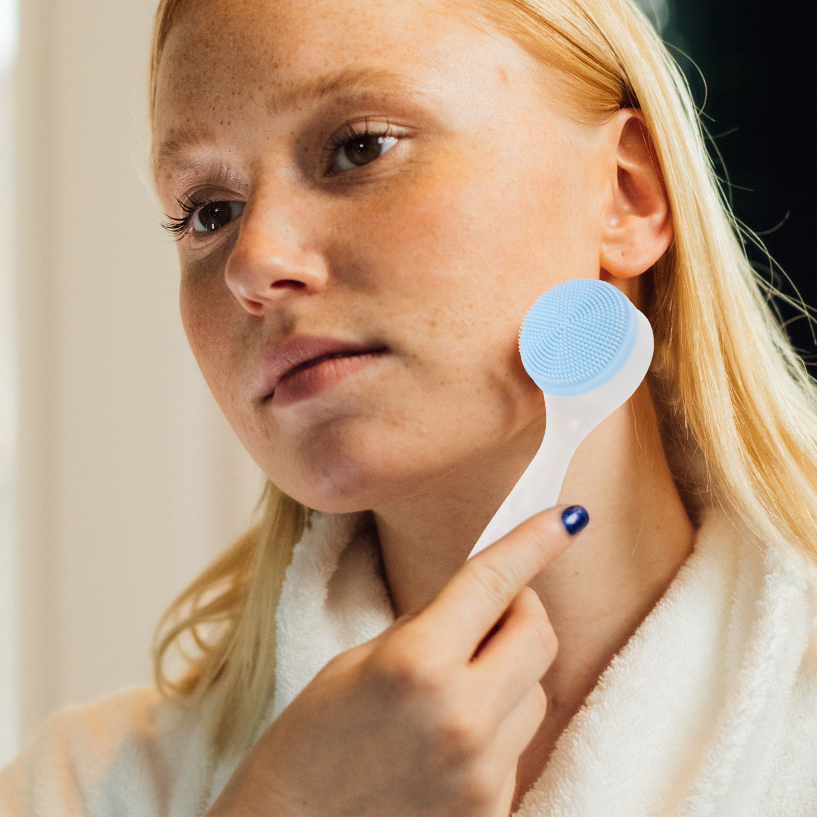 2 Buah Sikat Wajah Silikon Sik - Silicone Face Scrubber Electric ulasan dan harga