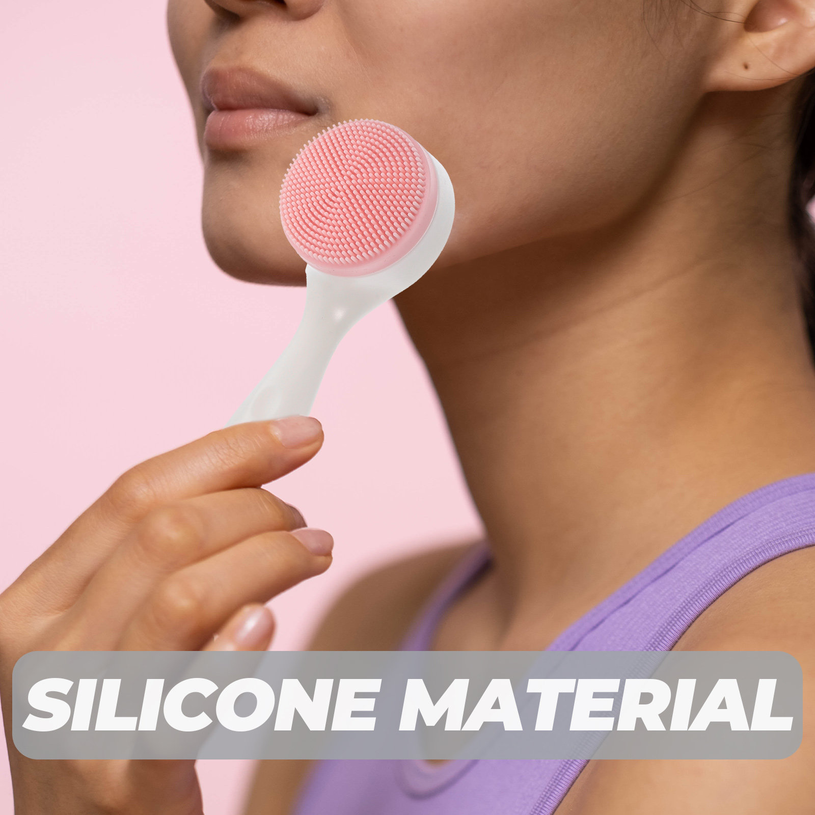 2 Buah Sikat Wajah Silikon Sik - Silicone Face Scrubber Electric ulasan dan harga