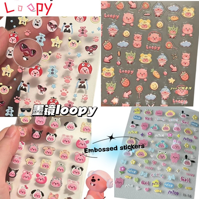 Stiker timbul 3D berbentuk loo - Nail Art ulasan dan harga