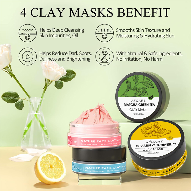 4 buah Set Masker Wajah tanah  - Green Tea Cleansing Clay Mask ulasan dan harga
