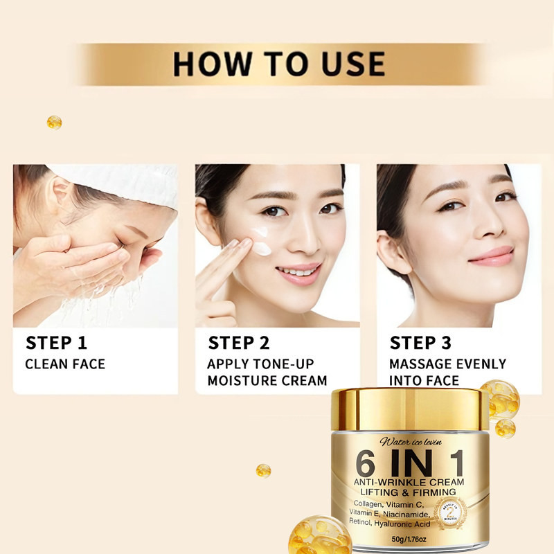 Krim Anti-Kerut 6-In-1. Mengan - Retinol Anti Wrinkle Cream ulasan dan harga