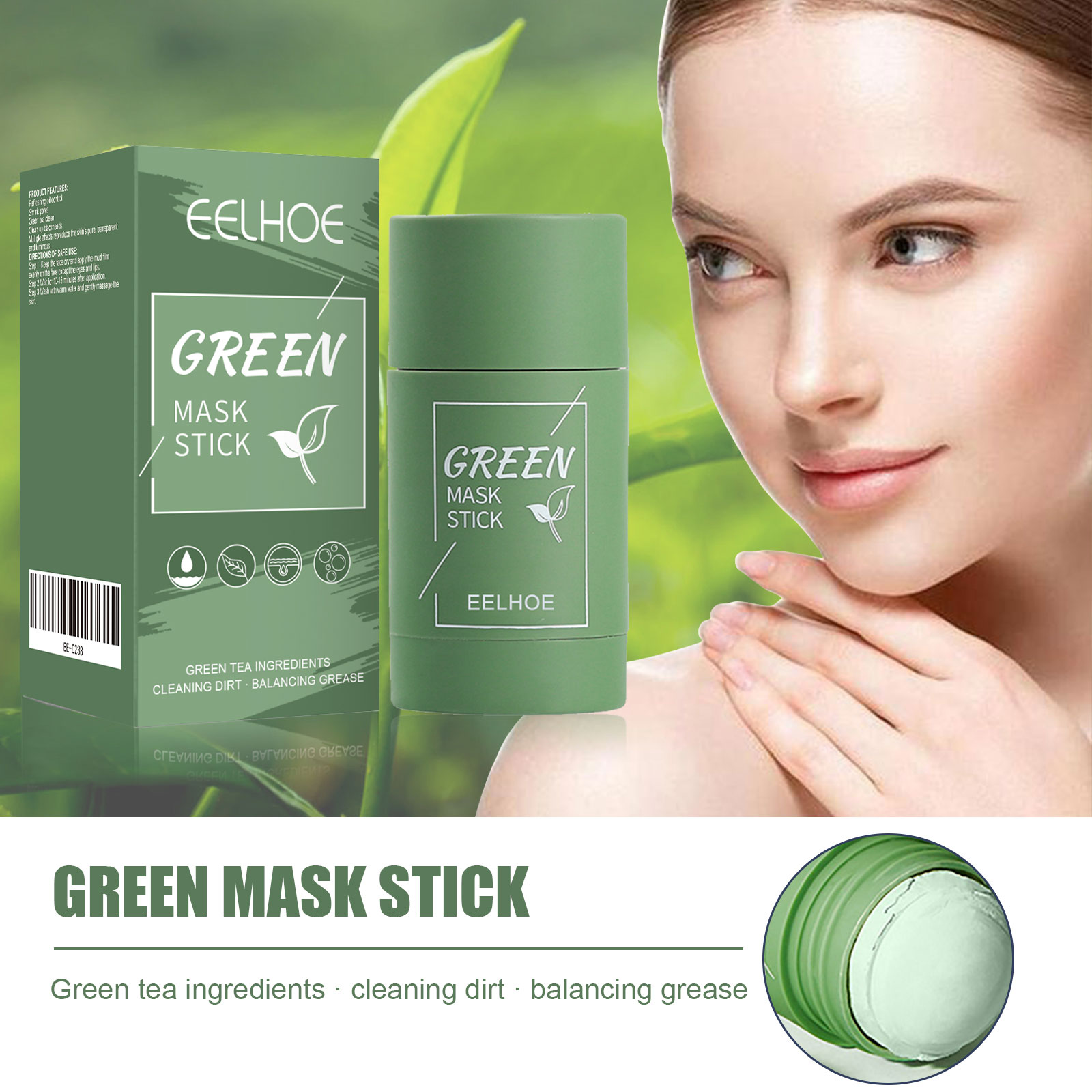 Masker Padat Teh Hijau - Pembe - Green Tea Cleansing Clay Mask ulasan dan harga