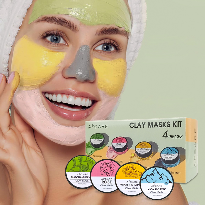 4 Pcs Set Masker Wajah Tanah L - Green Tea Cleansing Clay Mask ulasan dan harga