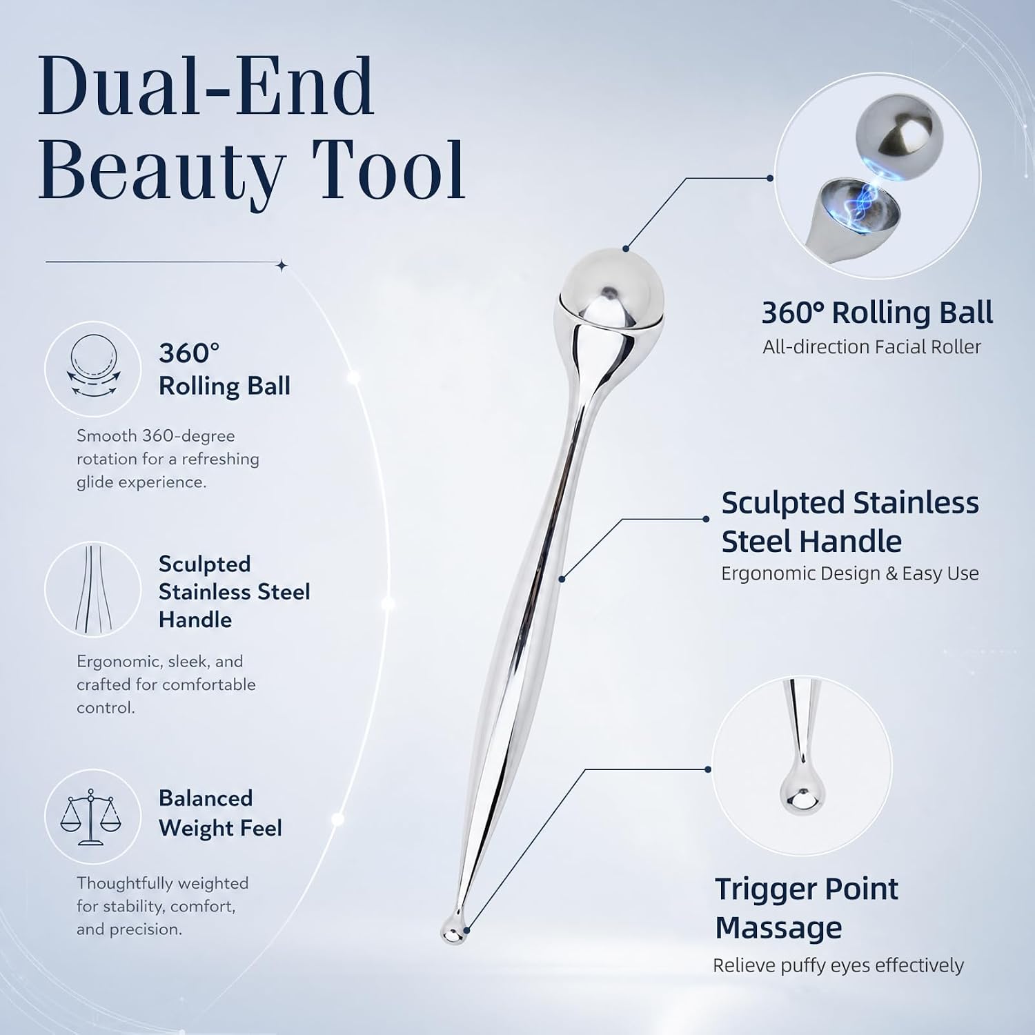 Roller Wajah Logam untuk Mata  - Face Ice Roller Puffiness ulasan dan harga