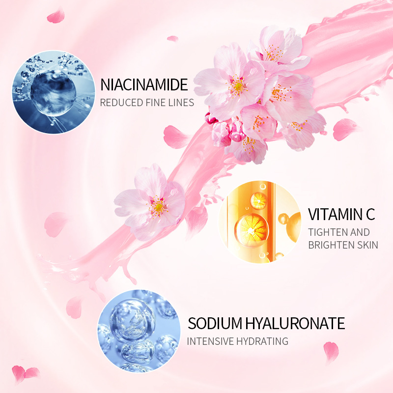 LAIKOU Serum Sakura dan krim w - Niacinamide Pore Shrinking Essence ulasan dan harga