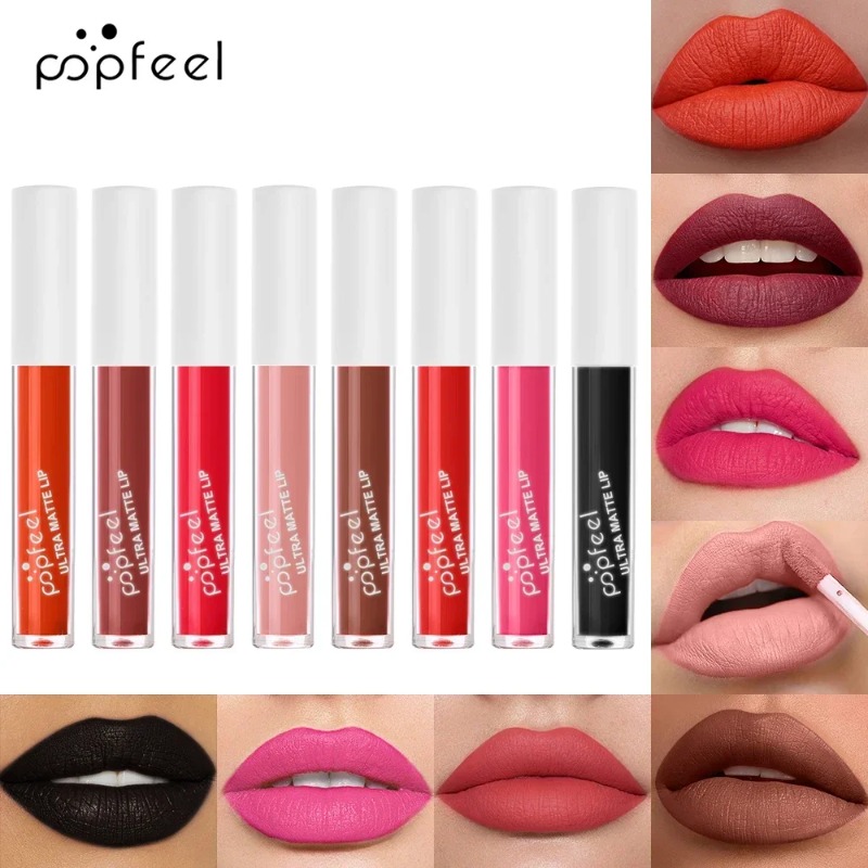 Lipstik Cair Punk Matte Hitam  - Matte Velvet Lip Tint Long Lasting ulasan dan harga