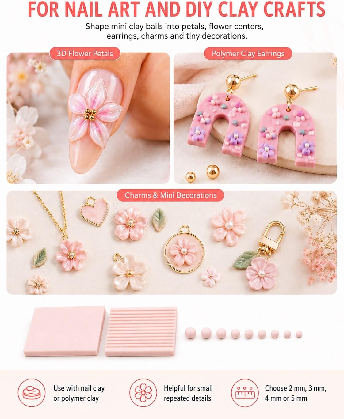 4PCS Alat Pembuat Bola Gel Tan - Nail Art ulasan dan harga