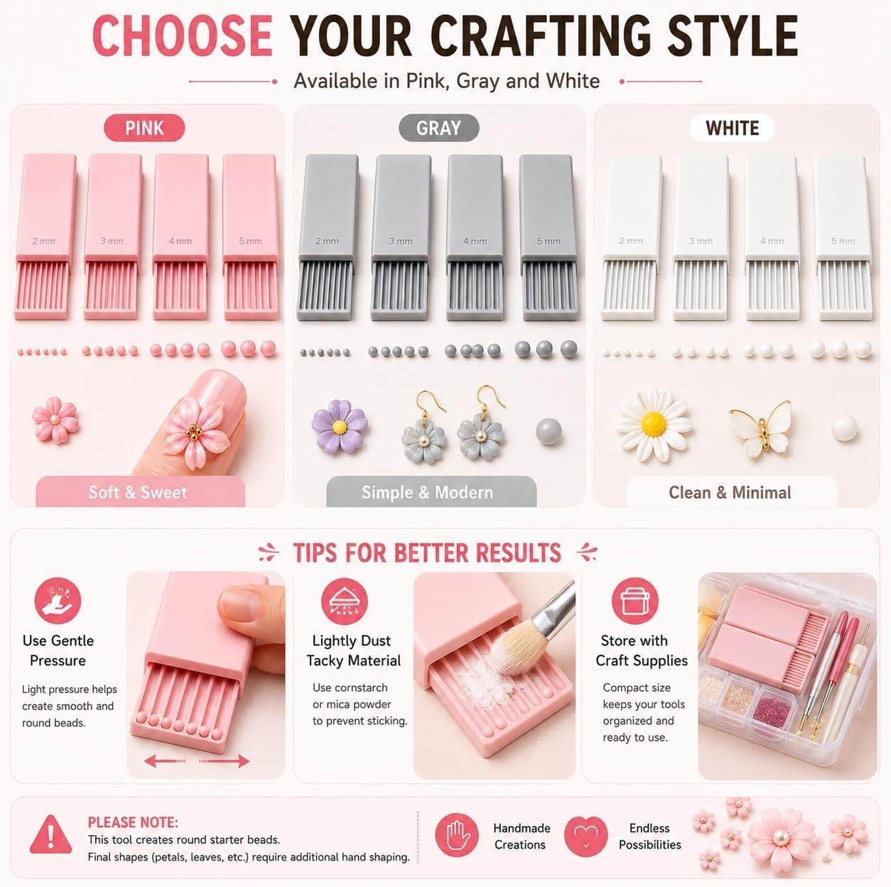 4PCS Alat Pembuat Bola Gel Tan - Nail Art ulasan dan harga