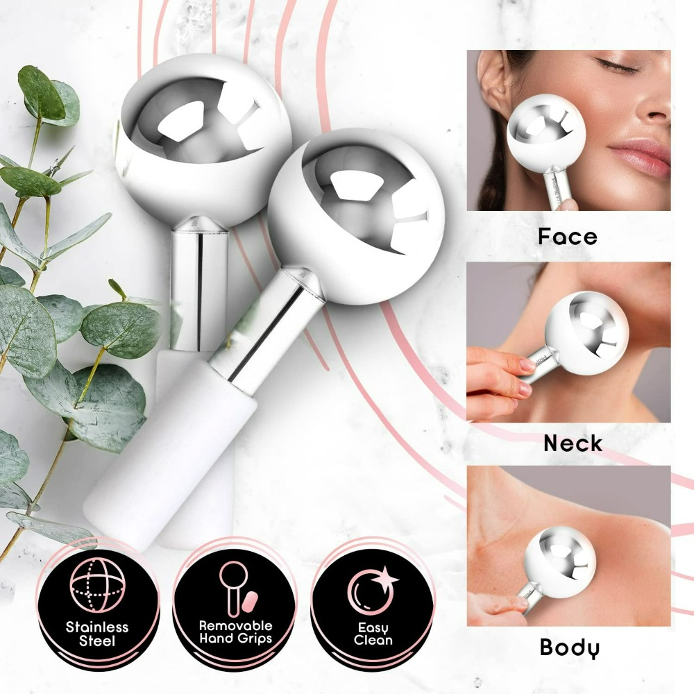 Alat Pijat Wajah Cryo Ice Glob - Face Ice Roller Puffiness ulasan dan harga