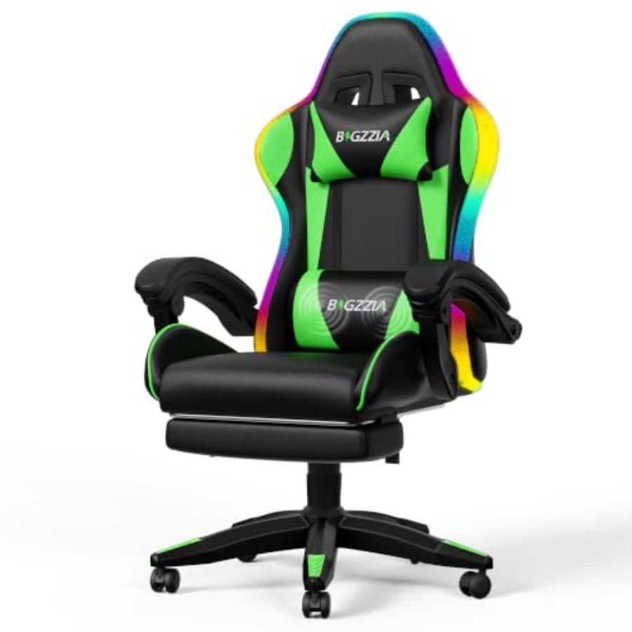Kursi gaming RGB dengan sandar - Massage ulasan dan harga