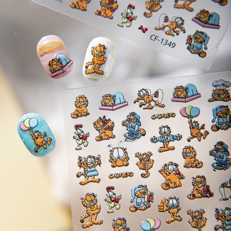 Stiker Seni Kuku Garfield Baru - Nail Art ulasan dan harga