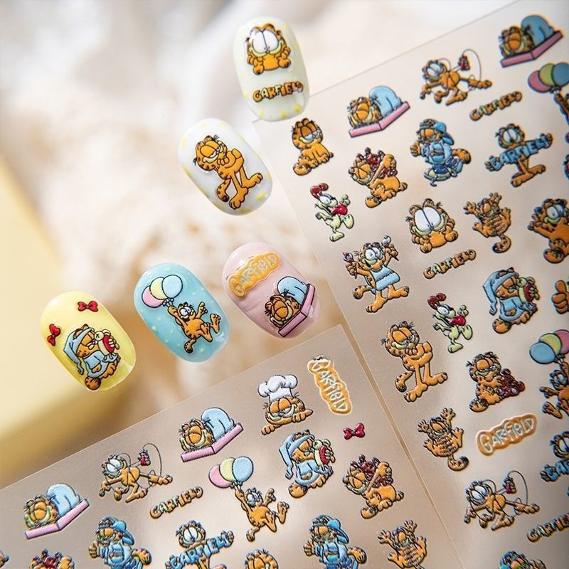 Stiker Seni Kuku Garfield Baru - Nail Art ulasan dan harga