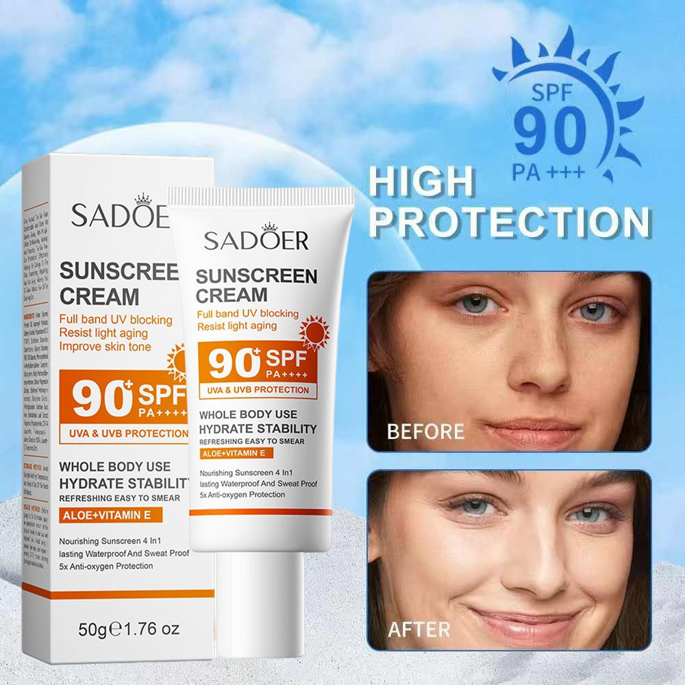 Sadoer Krim Tabir Surya dengan - Spf 50 Waterproof Sunscreen ulasan dan harga