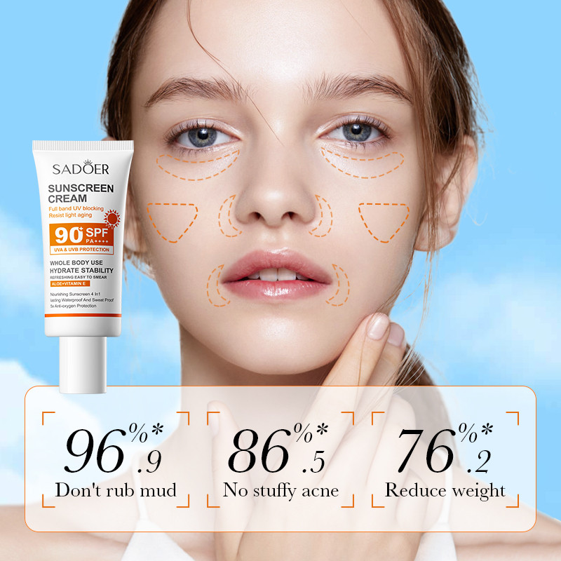 Sadoer Krim Tabir Surya dengan - Spf 50 Waterproof Sunscreen ulasan dan harga